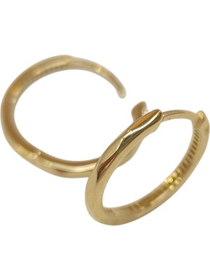 Genel 19.2mm Karo Halka Küpe 14 Ayar Altın Hd Videolu