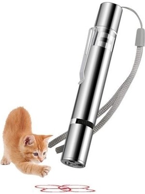 FRY USB Ile Şarj Edilebilen 3ın 1 Kırmızı Işık +Beyaz LED Meşale Işık + Uv El Feneri Kedi Lazeri