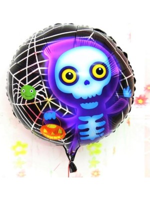Marsilyan- Halloween Iskelet Hayalet Folyo Balon 18 Inç