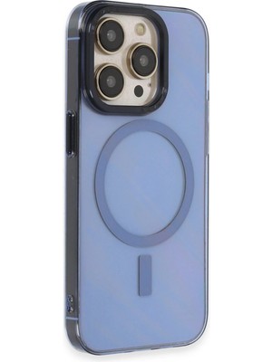 iPhone 14 Pro Kılıf Anka Pc Magneticsafe Sert Metal Kapak - Sierra BLUE-(5796) - F530K488-U75530