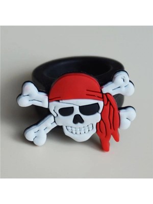 Marsilyan- Kuru Kafa Şekilli Çocuk Uyumlu Plastik Korsan Yüzüğü