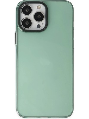 iPhone 13 Pro Kılıf Anka Pc Sert Metal Kapak - YEŞIL-(5796) - F967K507-U52967