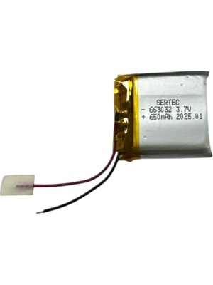 Dktt 663032 3.7V 650mAh Li-Polymer Pil Devreli/1.5A