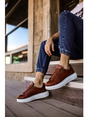 Zerenyus Bull Bağcıklı Tarz Erkek Rahat Taba Sneaker