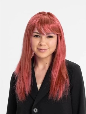 Ronanna Buğz Kızıl Renk Düz Kesim Peruk