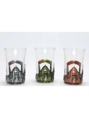 Ronanna Buğz Tekli Metal Cam Bardaklı Shot Bardak