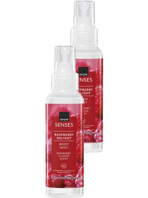 Avon Raspberry Delight Frambuaz ve Frenk Üzümü Kokulu Bodymist 100 ml İkili Set