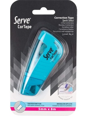 Misda Store Cortape Şerit Silici 5 Mm*8mt Fosforlu Mavi Tekli Blister