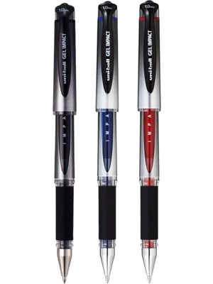 Uni-Ball Uniball Gel Impact ( 1.0 ) Imza Kalemi Mavi-Kırmızı-Siyah ( Üç Adet )