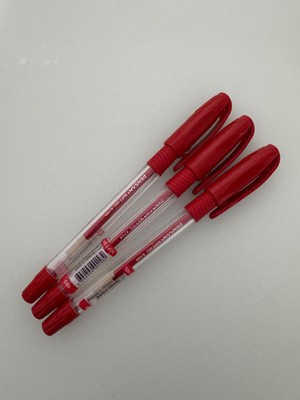 Pensan Tükenmez Kalem Soft Gel 0,7 mm Kırmızı (3 Adet)
