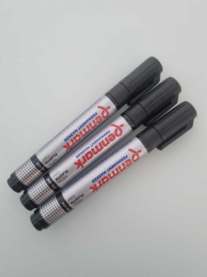 Penmark Permanent Marker Kesik Uç Siyah (3 Adet)