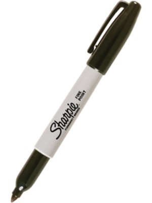 Sharpie Fıne Permanent Siyah Markör Kalem 1 Adet Kalıcı Renkli Yazım İçin Kullanım