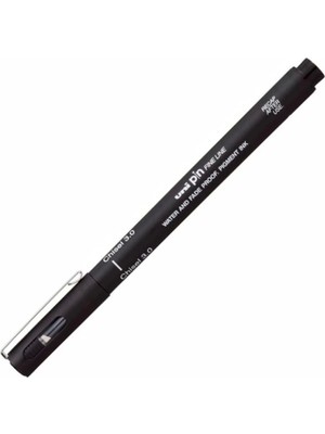 Uni-Ball Pin CS3-200 Siyah Cs3 Fine Line Kesik Uç Kalem 3.0