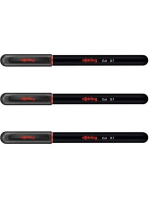 Rotring Jel Mürekkepli Tükenmez Kalem Siyah 3'lü