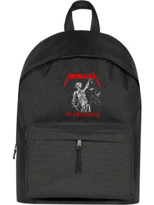 Zepplin Giyim Metallica And Justice For All Sırt Çantası Siyah Renk