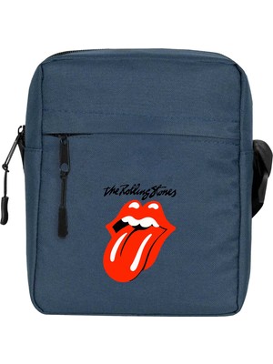 Zepplin Giyim Rolling Stones Omuz Çantası Fermuarlı Lacivert Renk