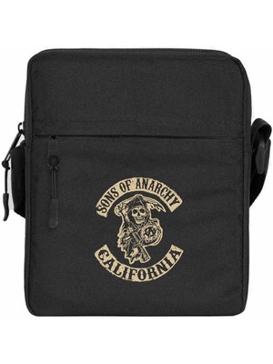 Zepplin Giyim Sons Of Anarchy California Omuz Çantası Fermuarlı Siyah Renk