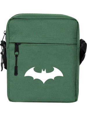Zepplin Giyim Batmn Arkham 3D Omuz Çantası Fermuarlı Yeşil Renk
