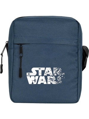 Zepplin Giyim Star Wars Logo Omuz Çantası Fermuarlı Lacivert Renk
