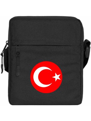 Zepplin Giyim Ay Yıldız Omuz Çantası Fermuarlı Siyah Renk