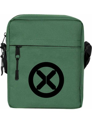 Zepplin Giyim x Men Logo Omuz Çantası Fermuarlı Yeşil Renk