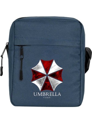 Zepplin Giyim Resident Evil Umbrella Corp Omuz Çantası Fermuarlı Lacivert Renk