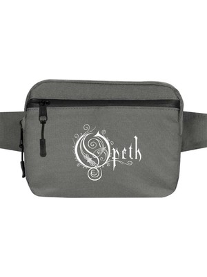 Zepplin Giyim Opeth Logo White Bel Çantası Fermuarlı Gri Renk