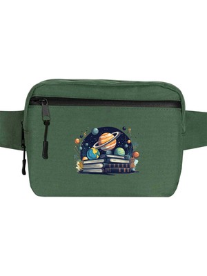 Zepplin Giyim Book Planets Bel Çantası Fermuarlı Yeşil Renk