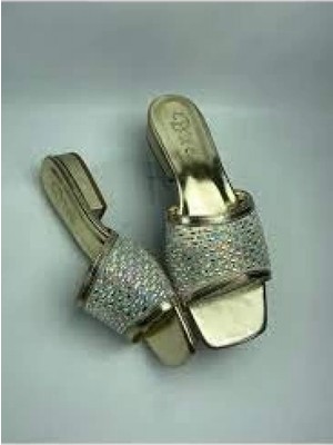 Zengezur Mall Lvsqvr Ortu Gold Cilt Işlemeli Terlik (Numara: 37)