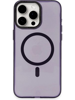 iPhone 15 Pro Max Kılıf Anka Pc Magneticsafe Sert Metal Kapak - Mor - FKU2268-8245