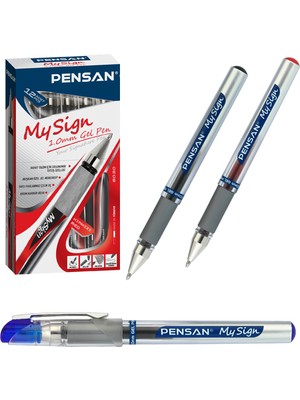 Kitabevimden PENSAN My-Sign 1.0 mm İmza Kalemi 12 Li Mavi Renkli Jel Bilye Uçlu Kalem Seti