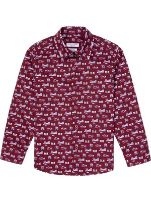 U.s. Polo Assn. Erkek Çocuk Bordo Gömlek Desenli 50316732-VR014
