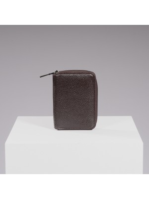 Rhode Vintage Hakiki Deri Fermuarlı Kartlık Cüzdan