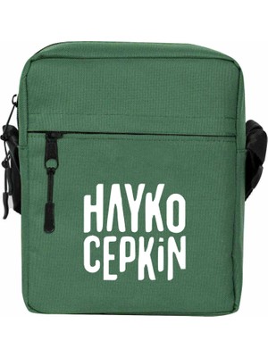 Zepplin Giyim Hayko Cepkin Text Omuz Çantası Fermuarlı Yeşil Renk