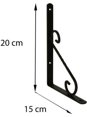 Ferforje Raf Altı No2 Siyah