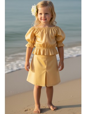 Parla Kids Kız Çocuk Alina Madonna Gold Etek Bluz Takım