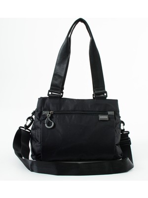 Sanmorris 5 Gözlü Desenli Paraşüt Kumaş Ayarlanabilir Çapraz Askılı El ve Omuz Çantası