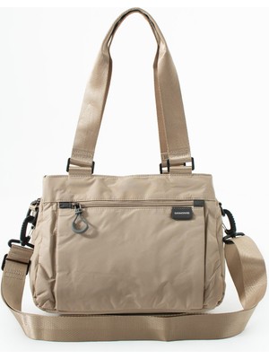 Sanmorris 5 Gözlü Desenli Paraşüt Kumaş Ayarlanabilir Çapraz Askılı El ve Omuz Çantası