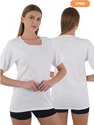 Cnt Kadın 3'lü Fanila – %100 Ribana Kumaş