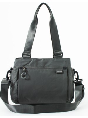 Sanmorris 5 Gözlü Desenli Paraşüt Kumaş Ayarlanabilir Çapraz Askılı El ve Omuz Çantası