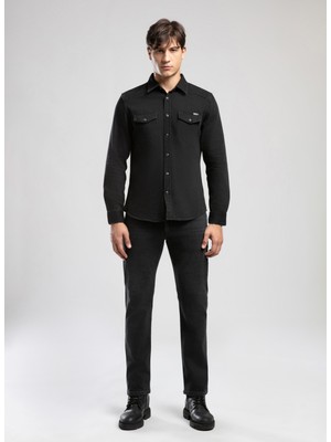 Lee Cooper Slim Fit Siyah Erkek Denim Gömlek 261 Lcm 141001 Worner 2 Denım