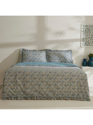 Karaca Home Minay 52 Tel %100 Pamuk Çift Kişilik Nevresim Takımı Mavi