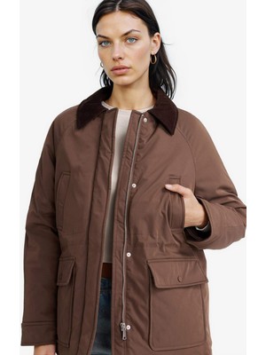 DeFacto Regular Fit Kontrast Yaka Fermuarlı Parka F3558AX25WN