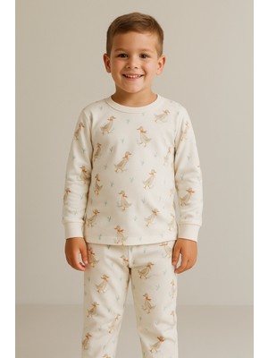 Çocuk Ördek Desenli Pijama Takımı