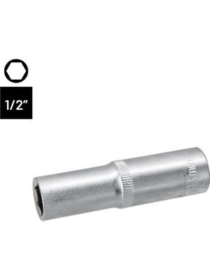 Titi 6454 Altı Köşe 1/2" Uzun Derin Lokma Anahtar 13 mm