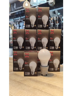 Ledx 10 Adet 9 Watt Beyaz Işık LED Ampul Enerji Tasarruflu 6500K