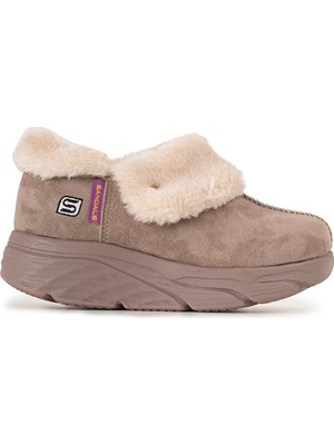 Sandal Spor Kadın Süet Kürklü Ortopedik Ayakkabı SS001-0378 Bej
