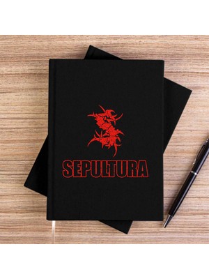 Zepplin Giyim Sepultura Siyah Kanvas Defter Çizgisiz