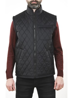 Baw Company Erkek Siyah Cepli Içi Polarlı Rahat Kalıp Kapitone Şişme Yelek