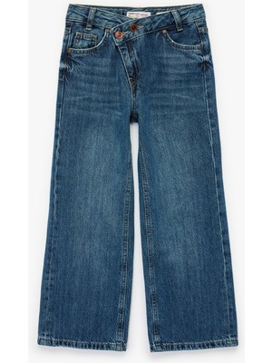 Koton Pamuklu Cepli Geniş Paça Denim Pantolon